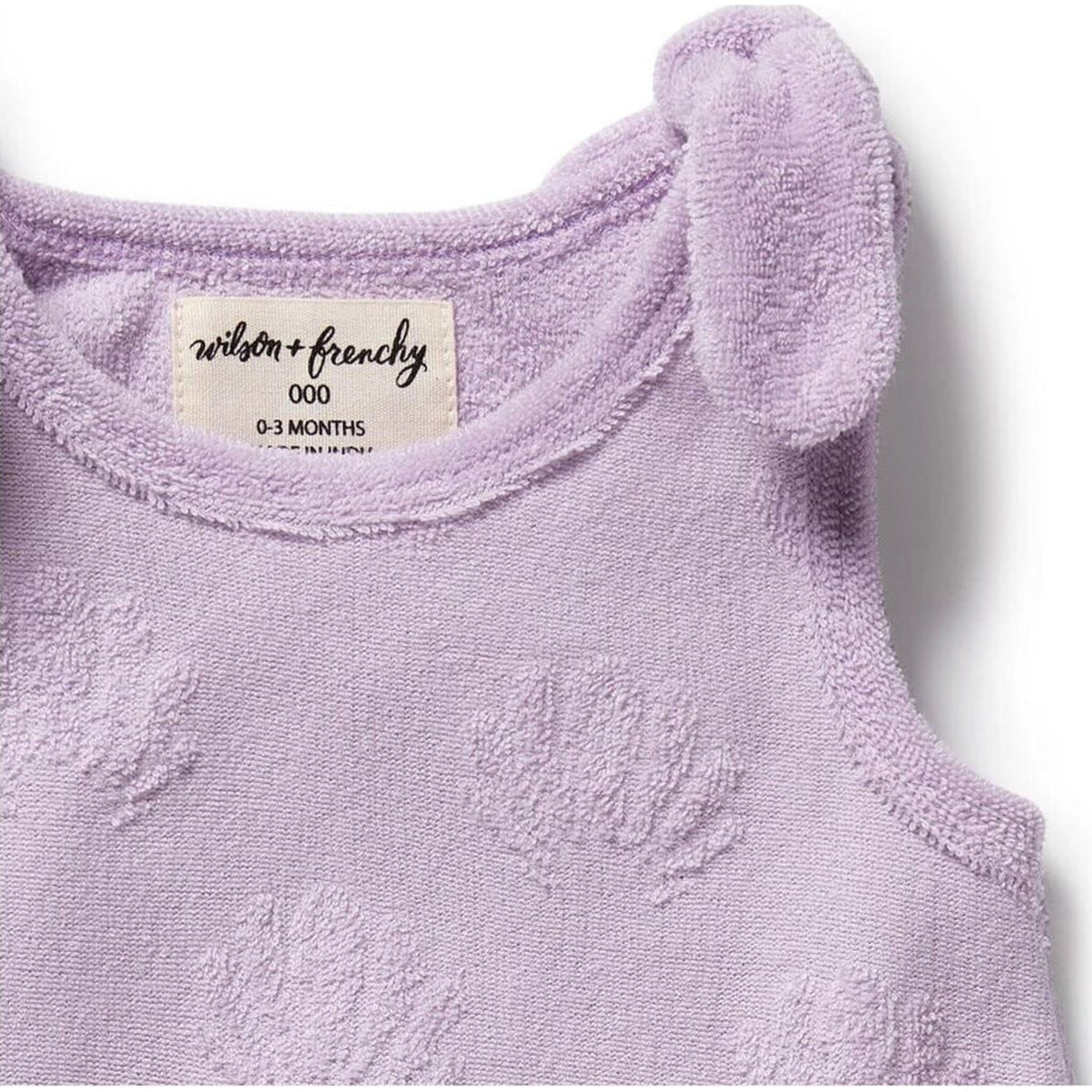 Wilson & Frenchy Lavender Shells Organic Terry Singlet | Aster & Ruby
