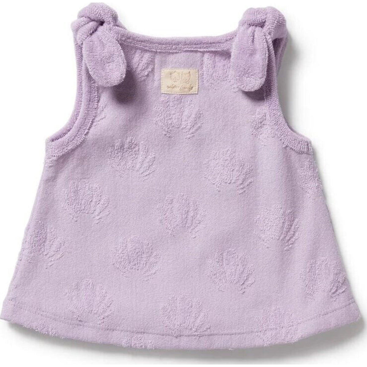 Wilson & Frenchy Lavender Shells Organic Terry Singlet | Aster & Ruby