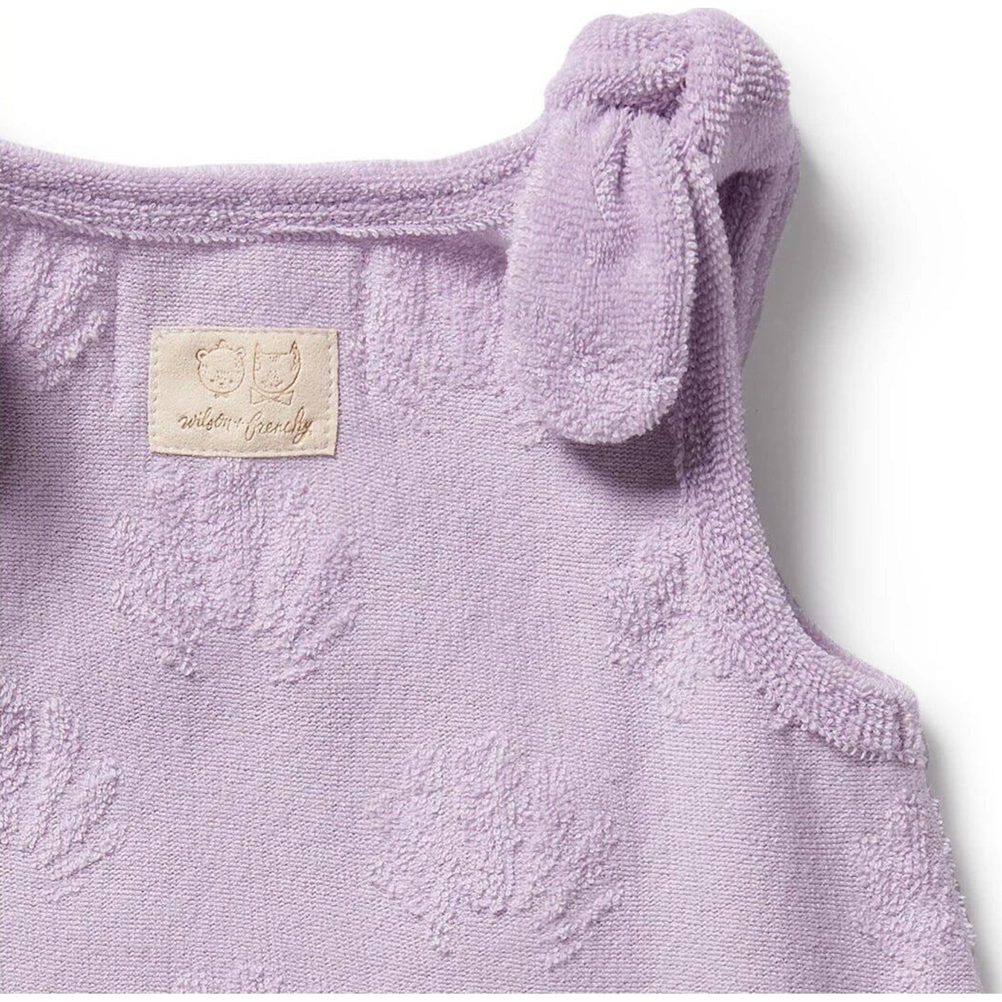 Wilson & Frenchy Lavender Shells Organic Terry Singlet | Aster & Ruby