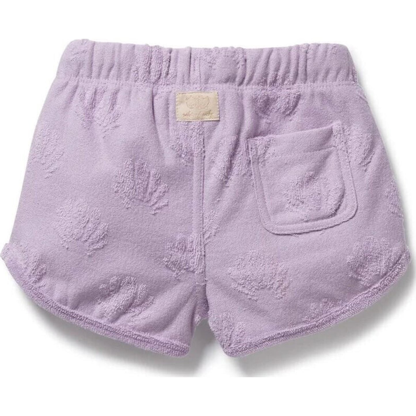 Wilson & Frenchy Lavender Shells Organic Terry Tie Short | Aster & Ruby