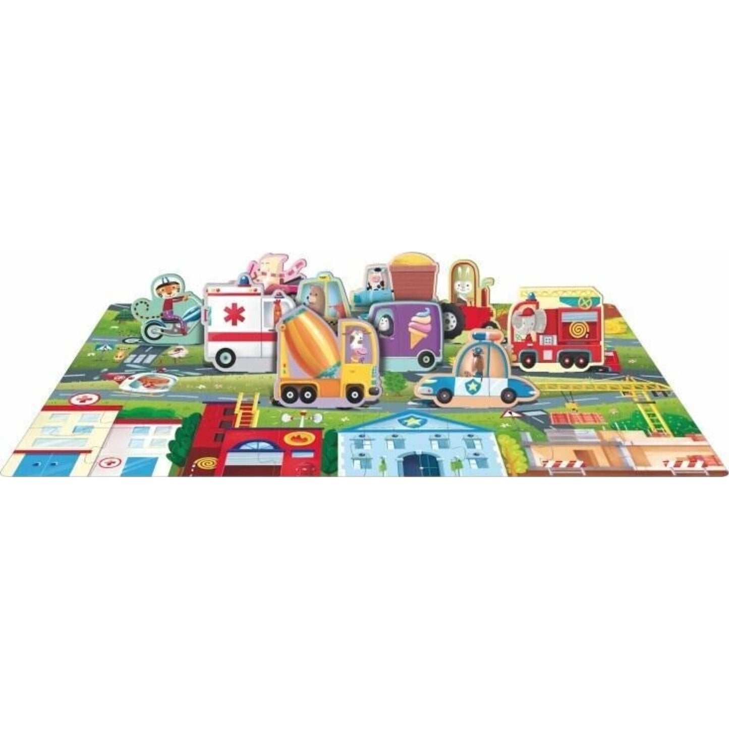 Sassi Learn Shapes with Vehicles 3D Puzzle & Book Set | Aster & Ruby