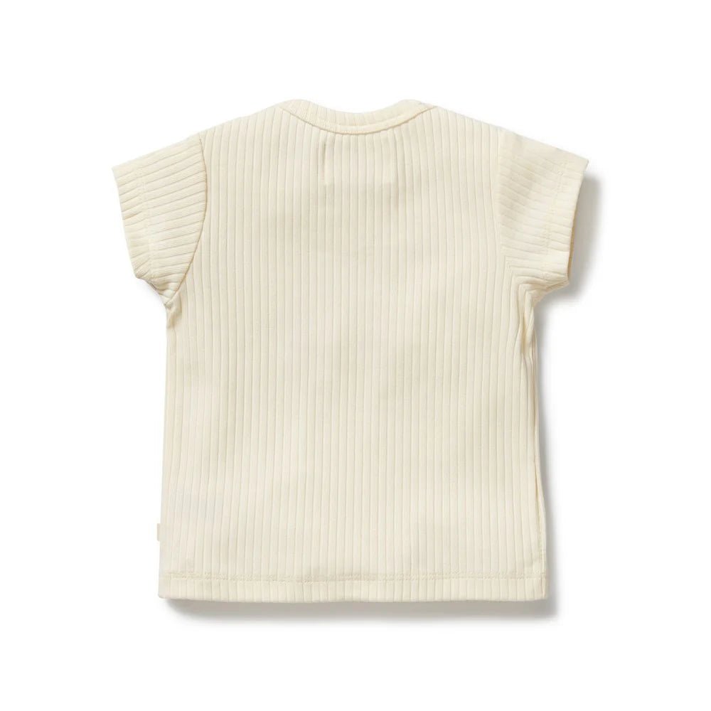 Lemon Leaf Embroidered Organic Tee - Aster & Ruby