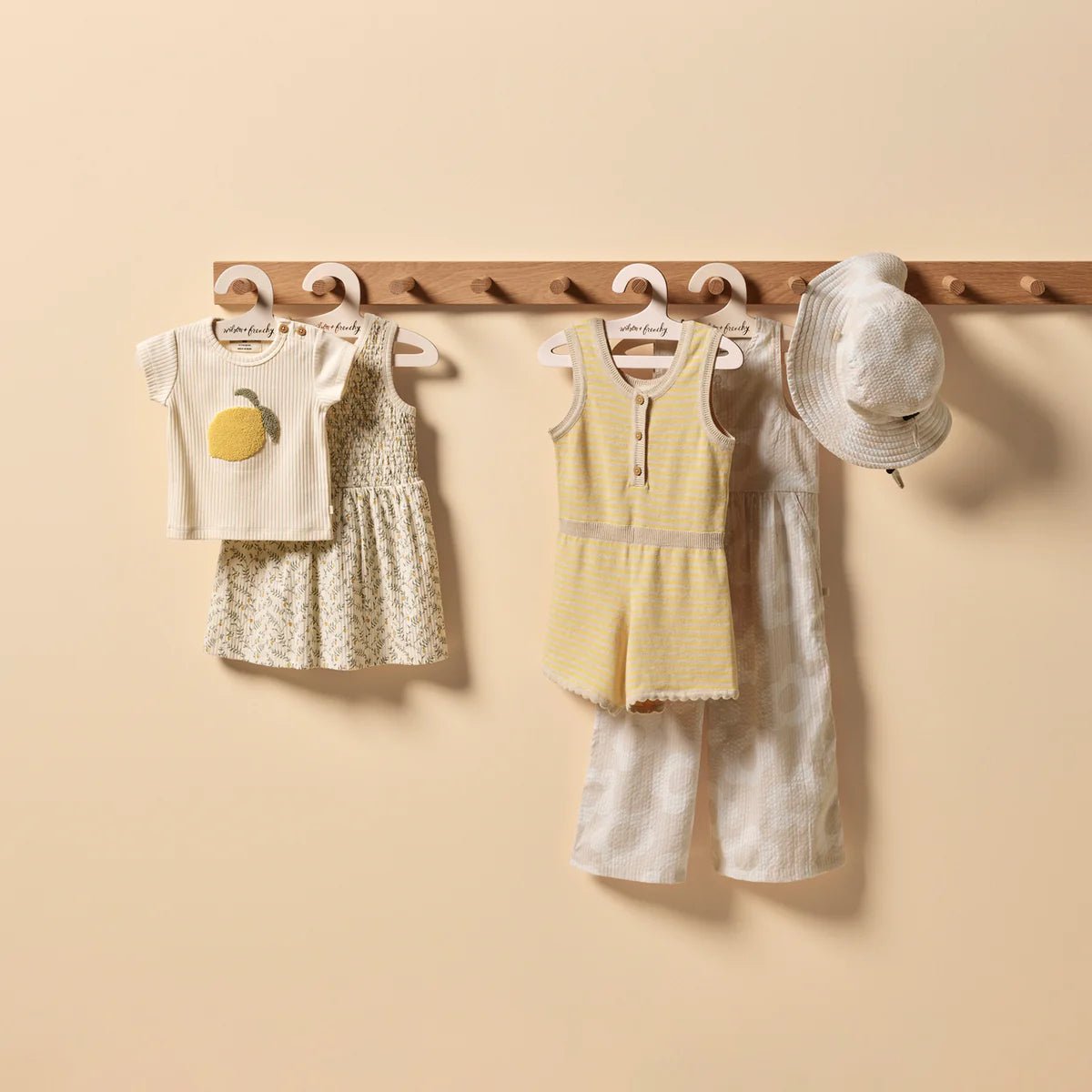 Lemon Leaf Embroidered Organic Tee - Aster & Ruby
