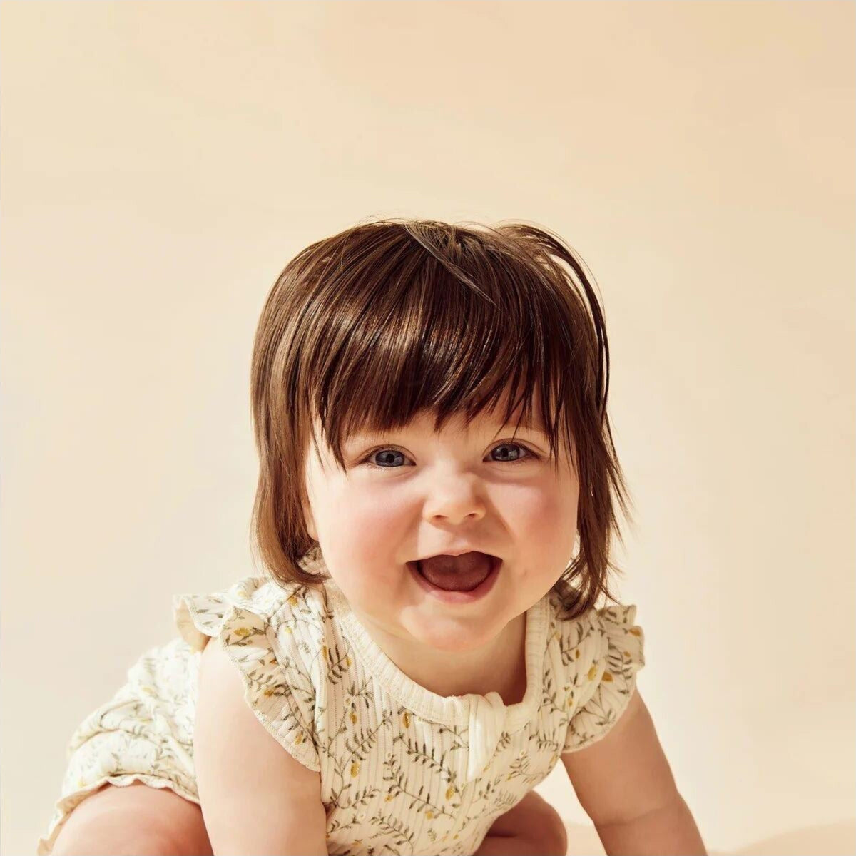 Wilson & Frenchy Lemon Leaf Organic Ruffle Zipsuit | Aster & Ruby