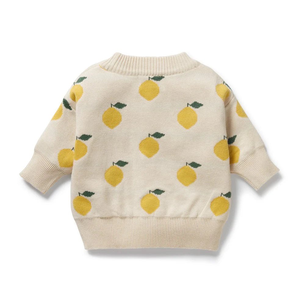 Lemony Organic Knitted Jacquard Jumper - Aster & Ruby