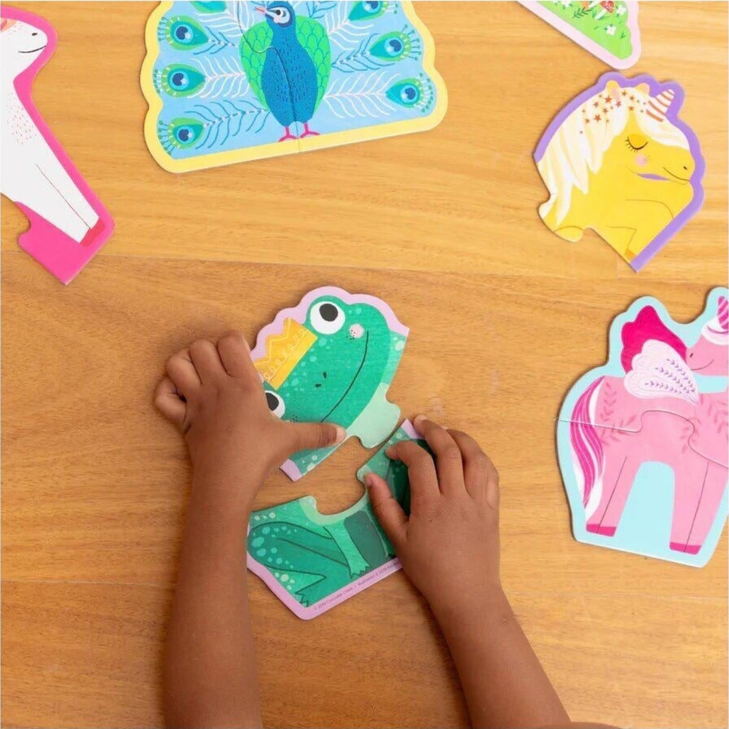 Crocodile Creek Let's Begin Puzzle 2 pc Unicorn | Aster & Ruby