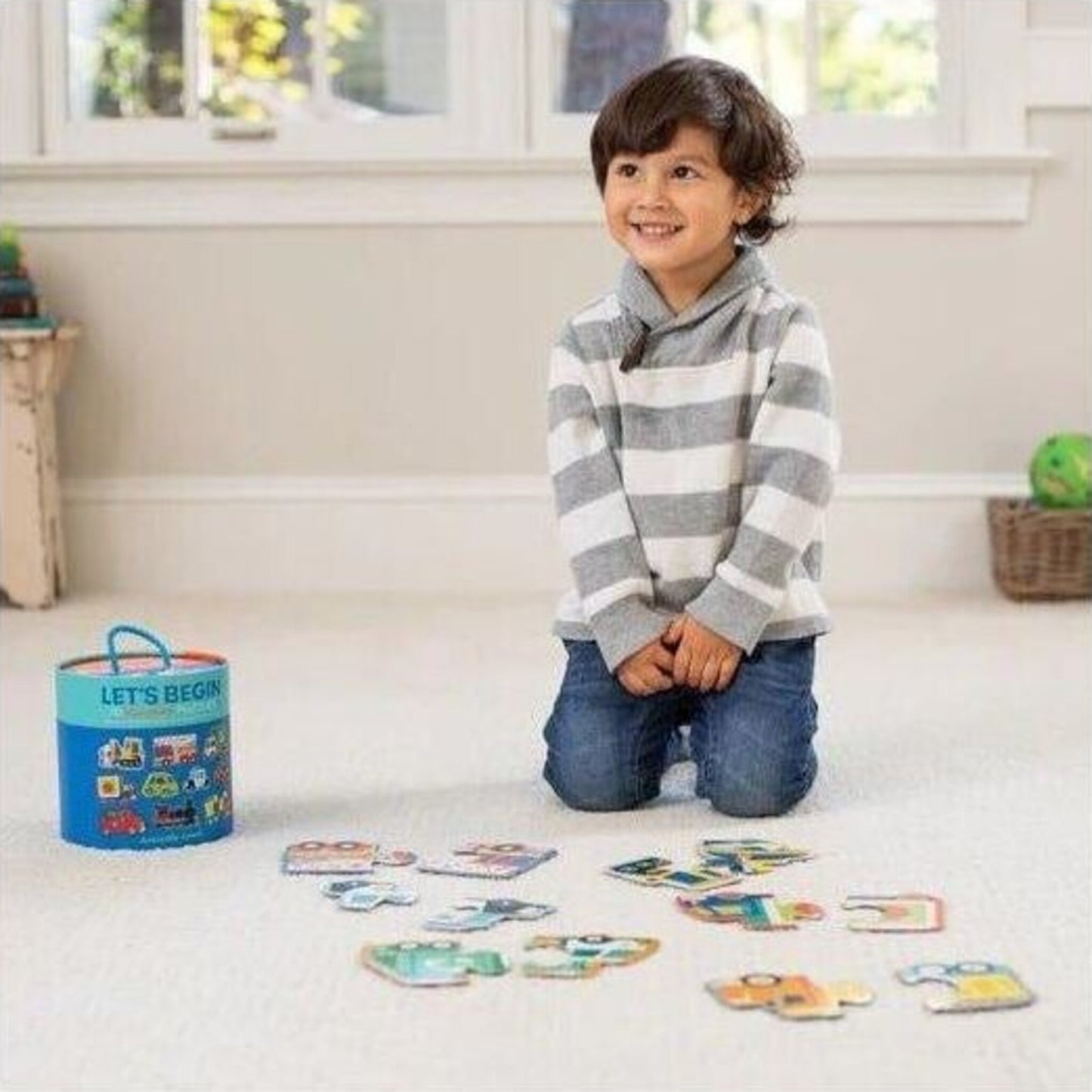 Crocodile Creek Let's Begin Puzzle 2 pc Vehicles | Aster & Ruby