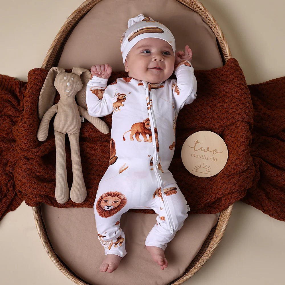 Lion Organic Snugglesuit Convertible Romper - Aster & Ruby