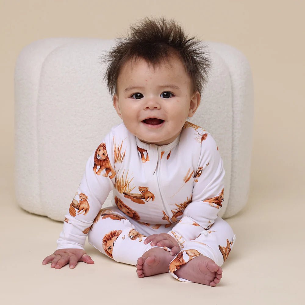 Lion Organic Snugglesuit Convertible Romper - Aster & Ruby