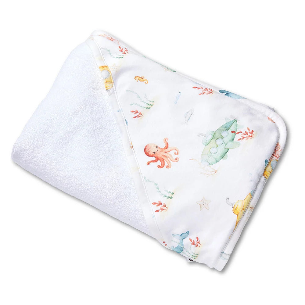 Little Subs Organic Hooded Baby Towel