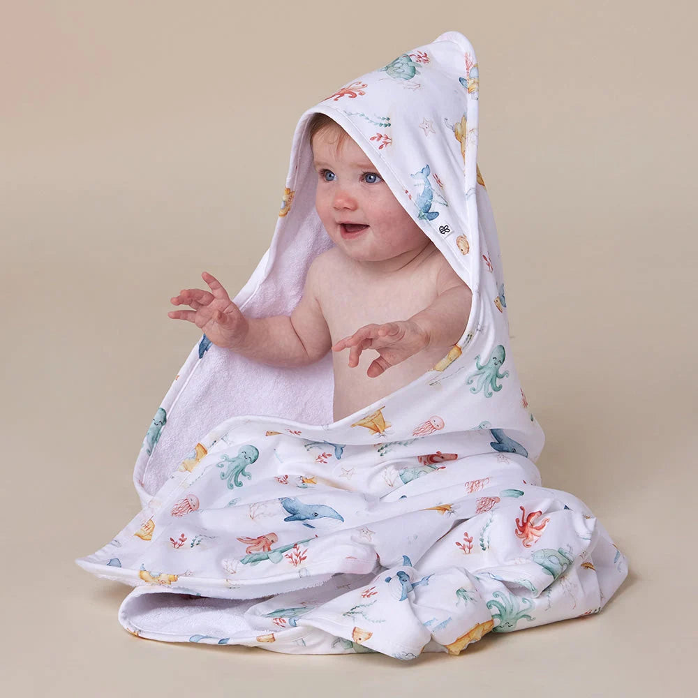 Little Subs Organic Hooded Baby Towel