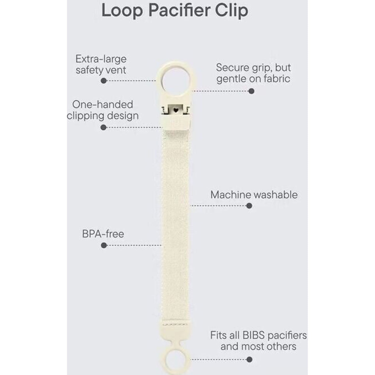 BIBS Pacifier Clip Loop Petrol | Aster & Ruby