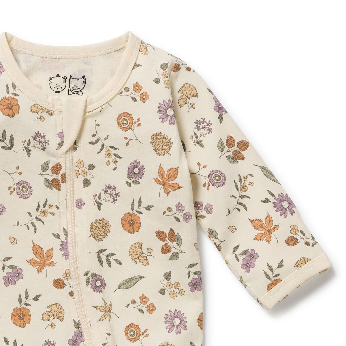 Maple Glow Organic Zipsuit with Feet