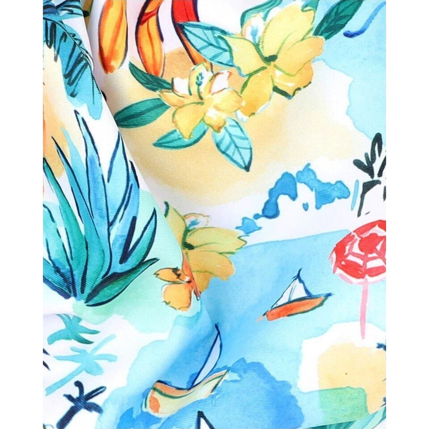 Minihaha Luca Print Aqua Nappy | Aster & Ruby