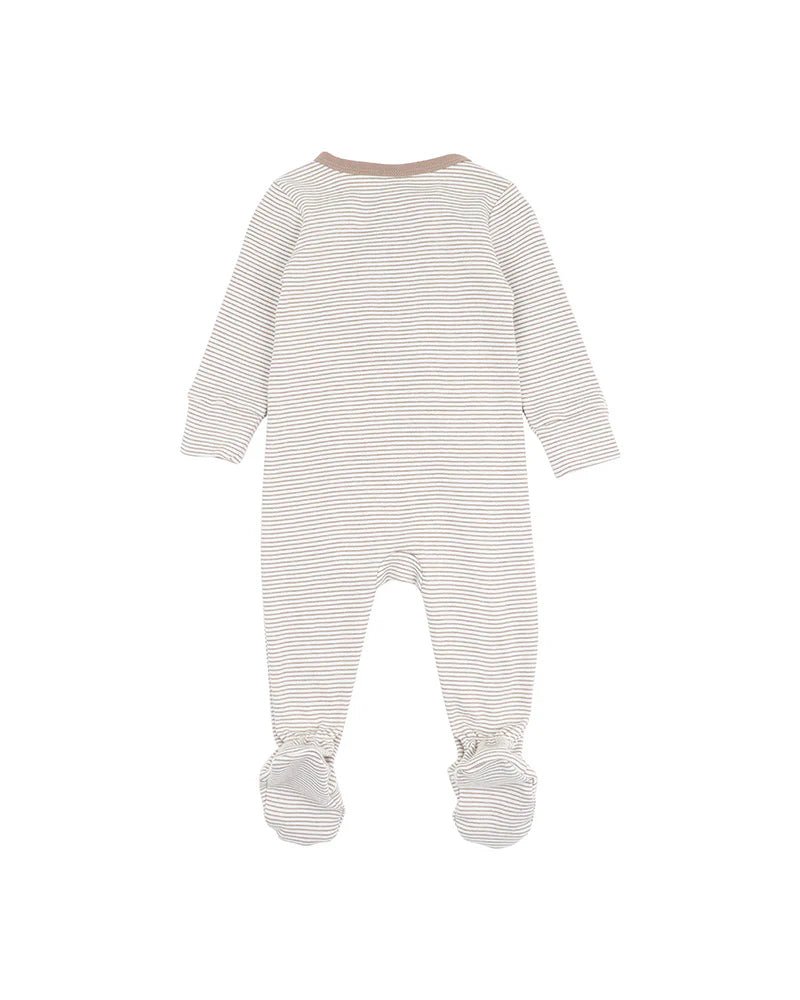 Mateo Striped LS Zip Onesie - Aster & Ruby