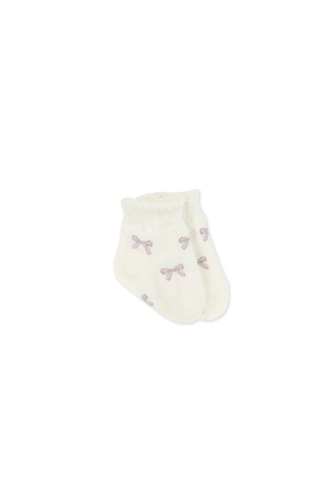 Mirabel Sock - Ballet Bow Egret - Aster & Ruby