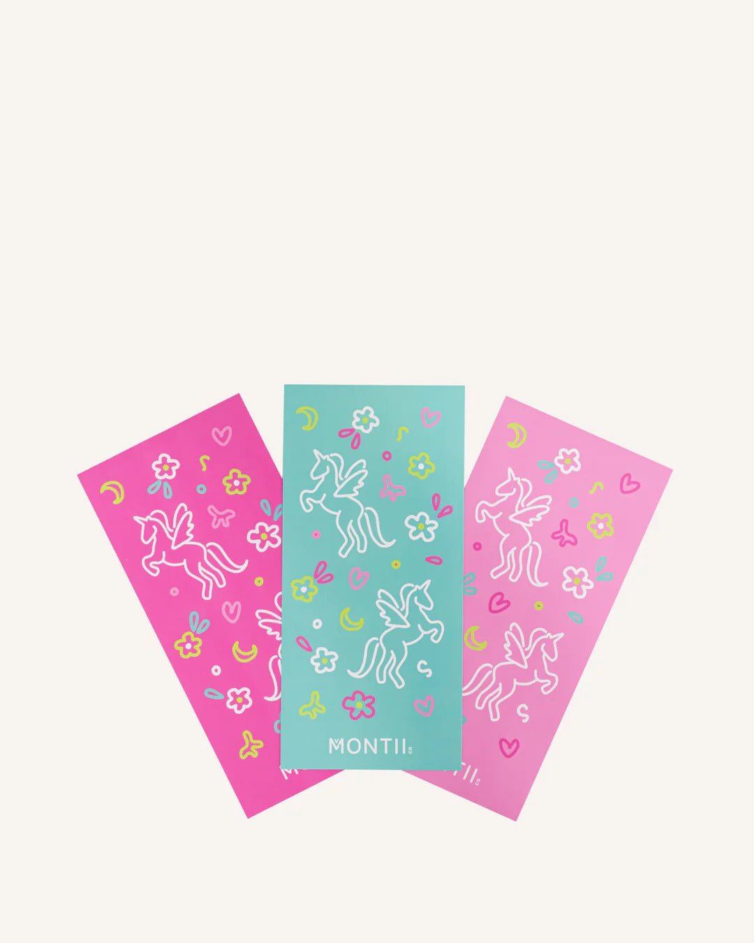 MontiiCo Sticker Set – Confetti, Dinosaur Land, Galactic, Game On, Rainbow Roller, Unicorn Magic – Aster & Ruby