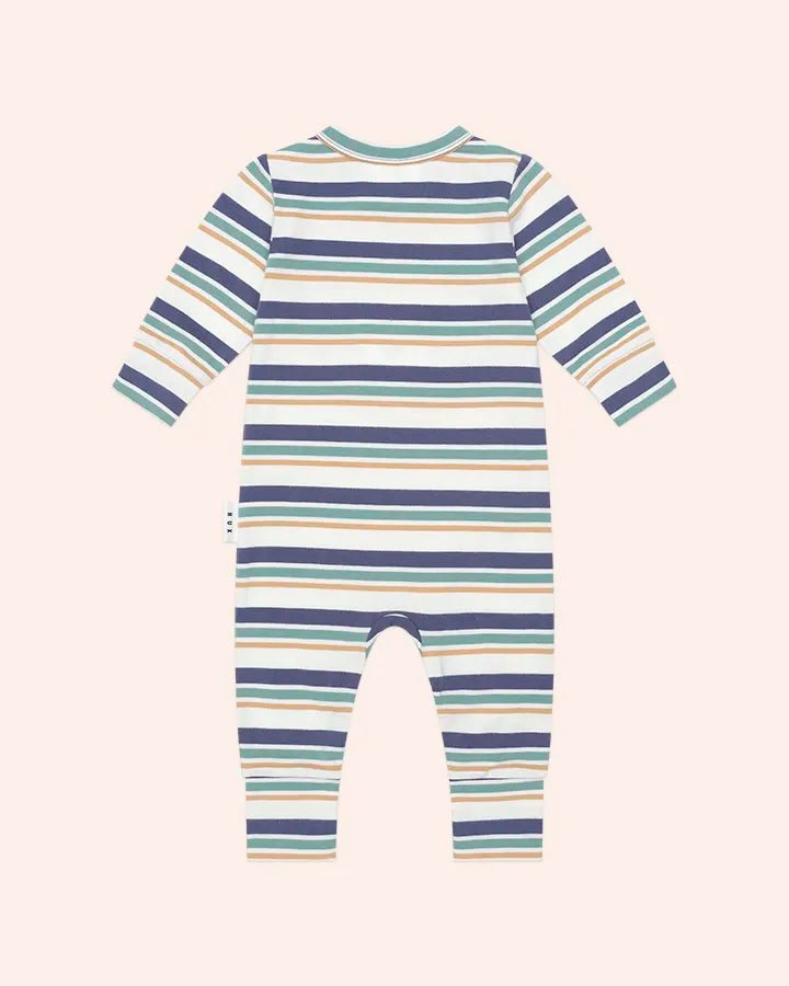 Multi Stripe Hux Romper - Aster & Ruby