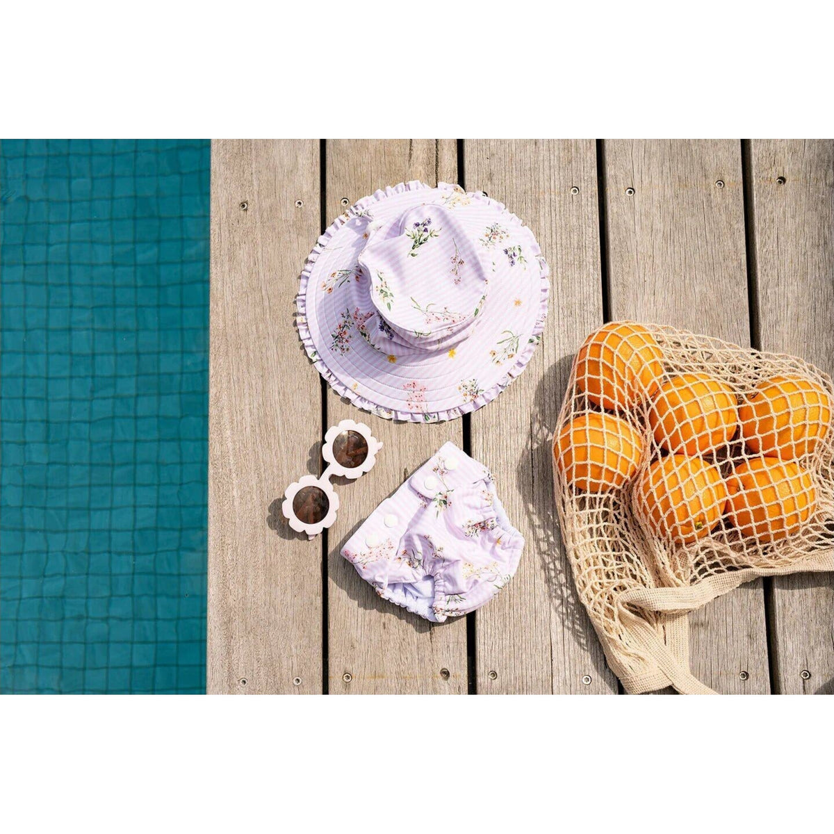 Minihaha Myra Print Aqua Nappy | Aster & Ruby