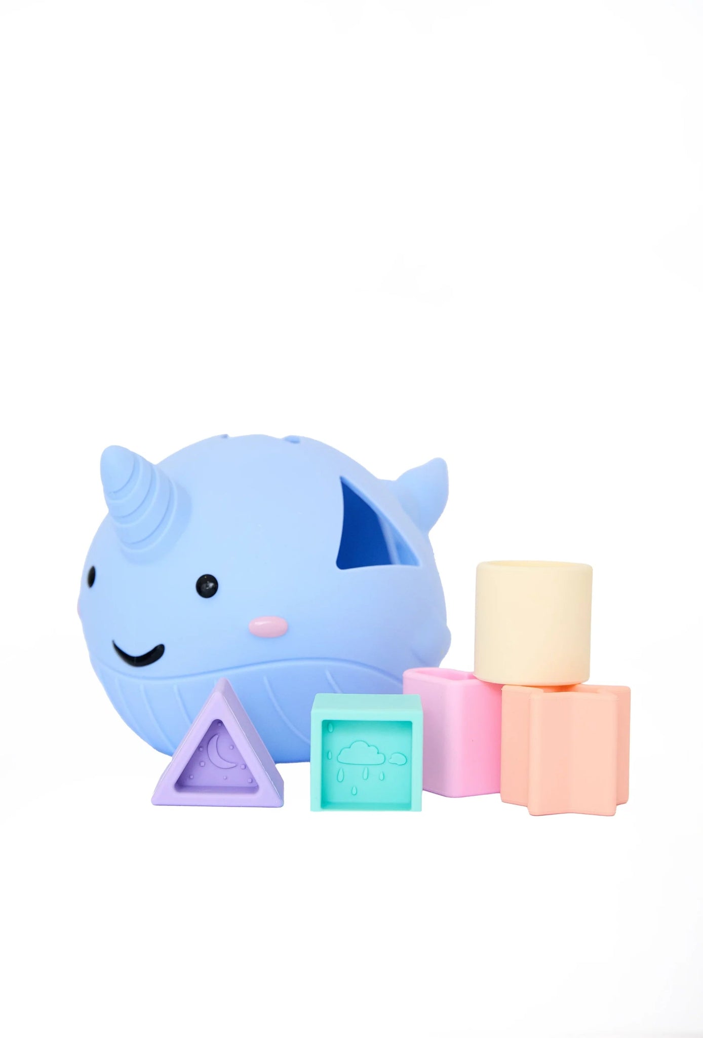 Narwhal Shape Sorter Pastel - Aster & Ruby