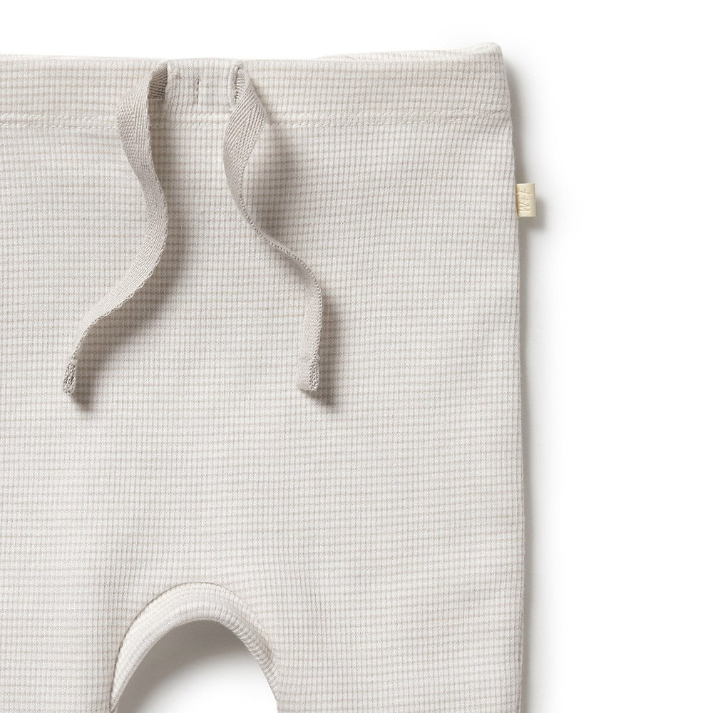 Oatmeal Organic Stripe RIb Leggings - Aster & Ruby