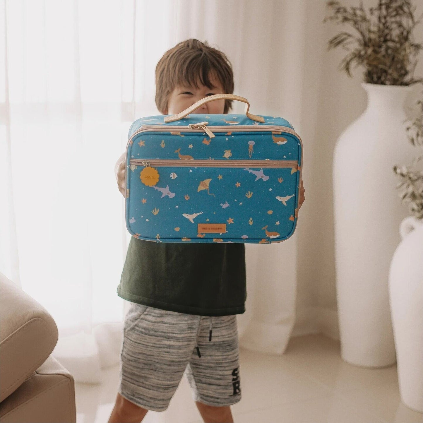 Fox & Fallow Ocean Creatures Marine Large Lunch Bag | Aster & Ruby