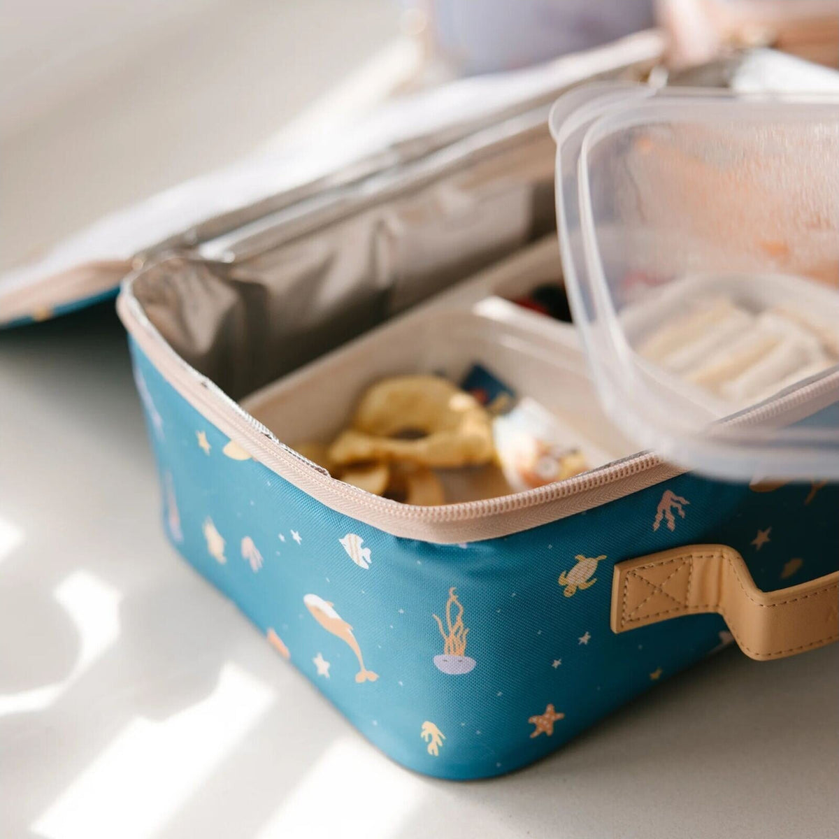 Fox & Fallow Ocean Creatures Marine Large Lunch Bag | Aster & Ruby