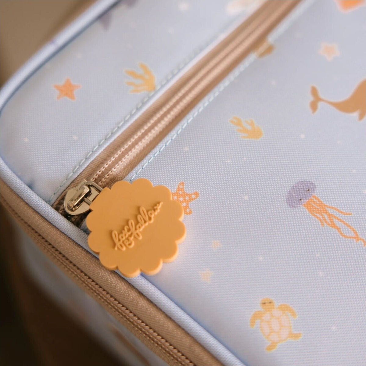 Fox & Fallow Ocean Creatures Sky Large Lunch Bag | Aster & Ruby