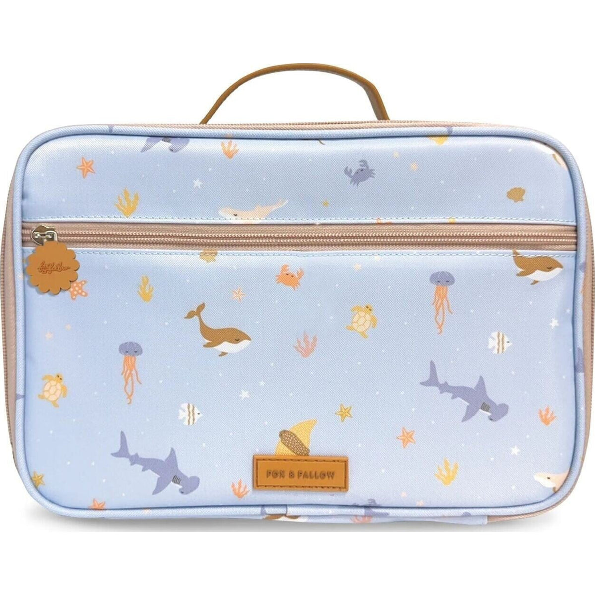 Fox & Fallow Ocean Creatures Sky Large Lunch Bag | Aster & Ruby