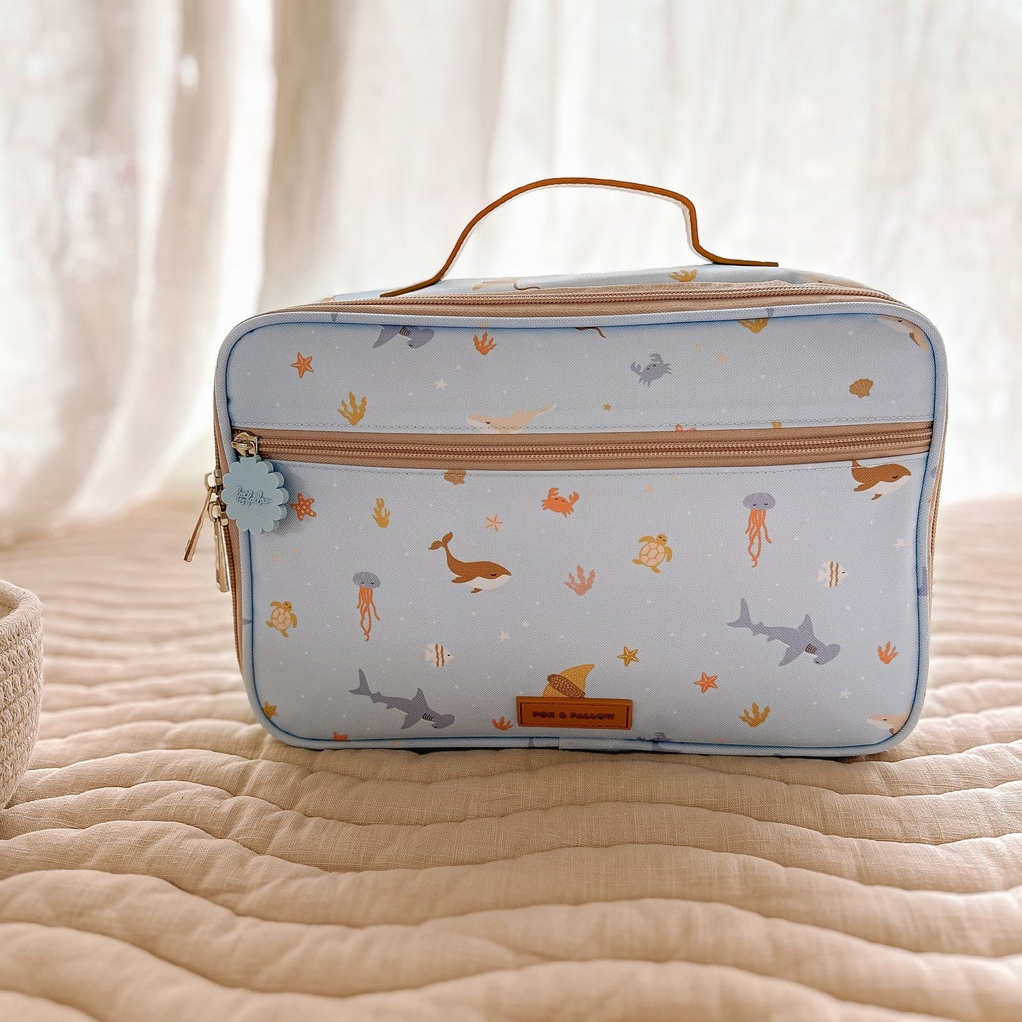 Ocean Creatures Sky Large Lunch Bag - Aster & Ruby