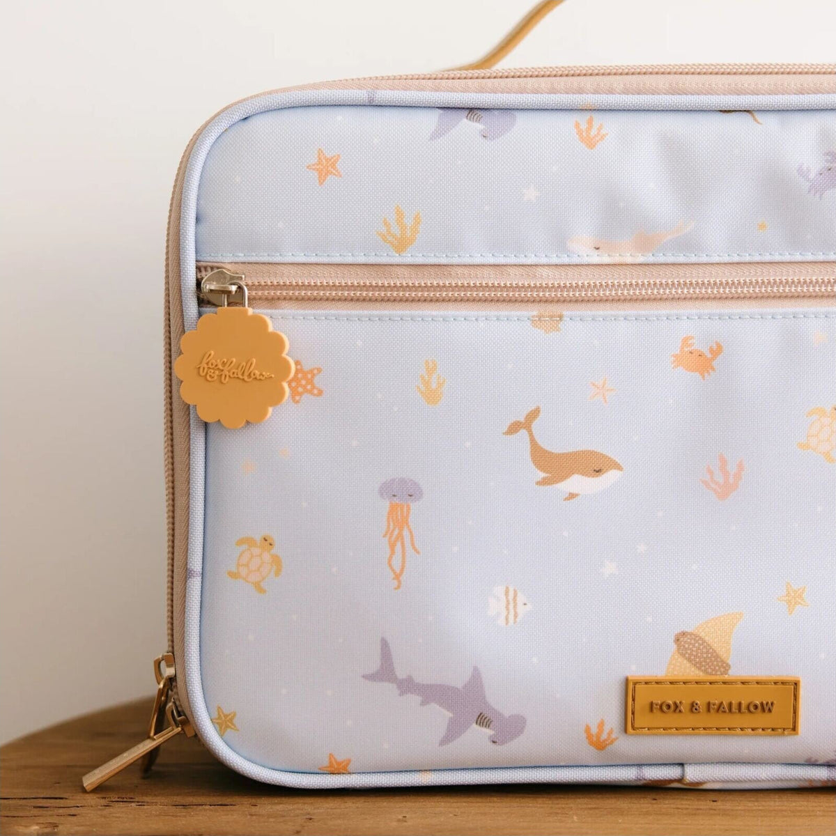 Fox & Fallow Ocean Creatures Sky Large Lunch Bag | Aster & Ruby
