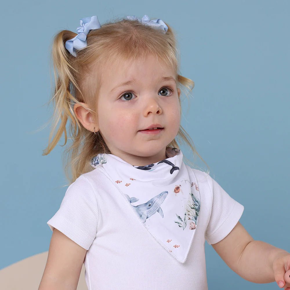 Ocean Organic Dribble Bib - Aster & Ruby