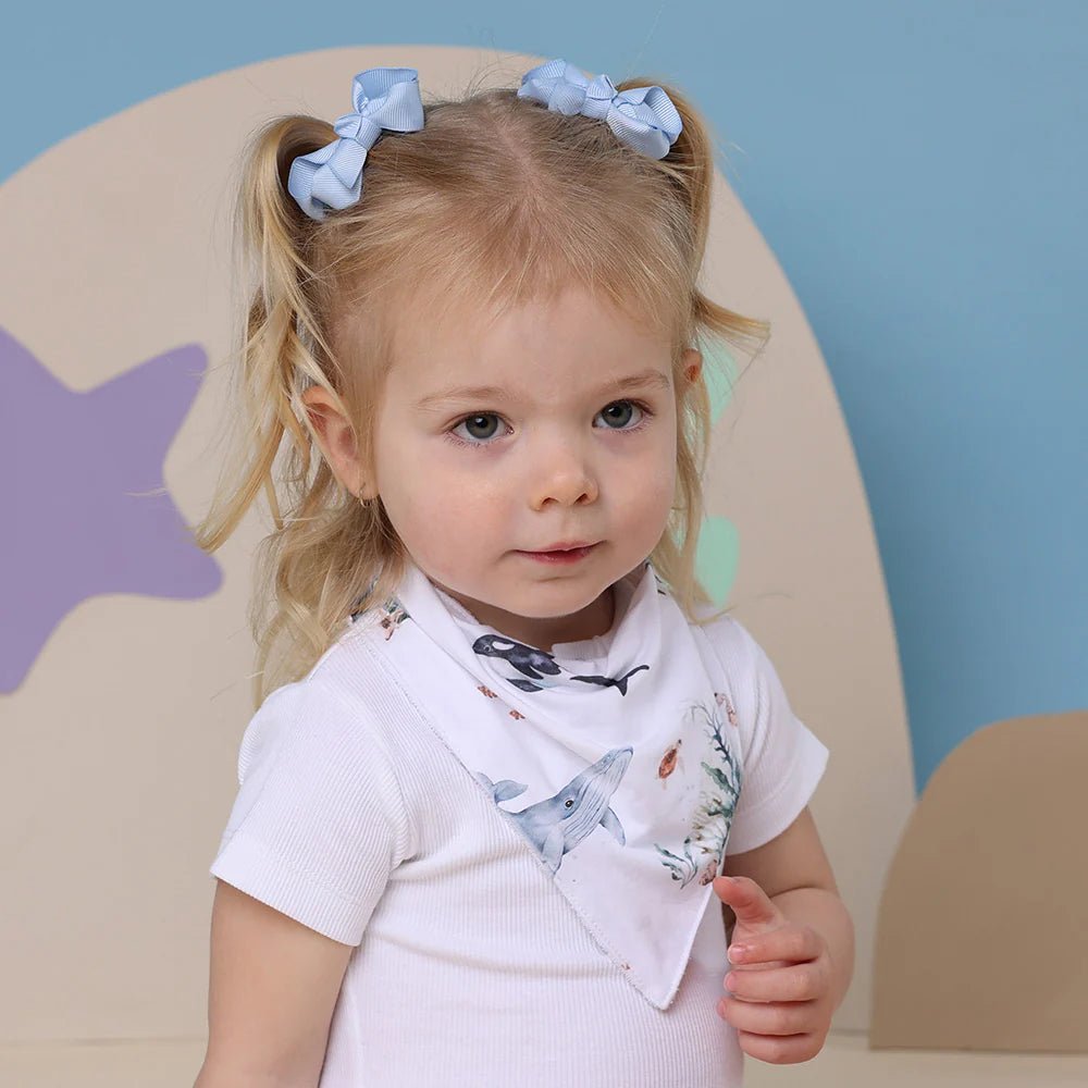 Ocean Organic Dribble Bib - Aster & Ruby