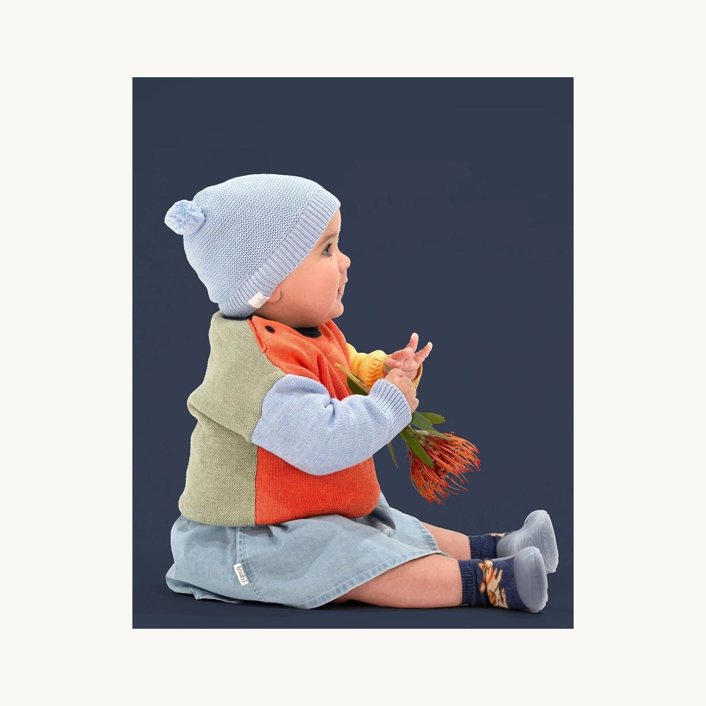 Toshi Organic Beanie Snowy Bluebird | Aster & Ruby