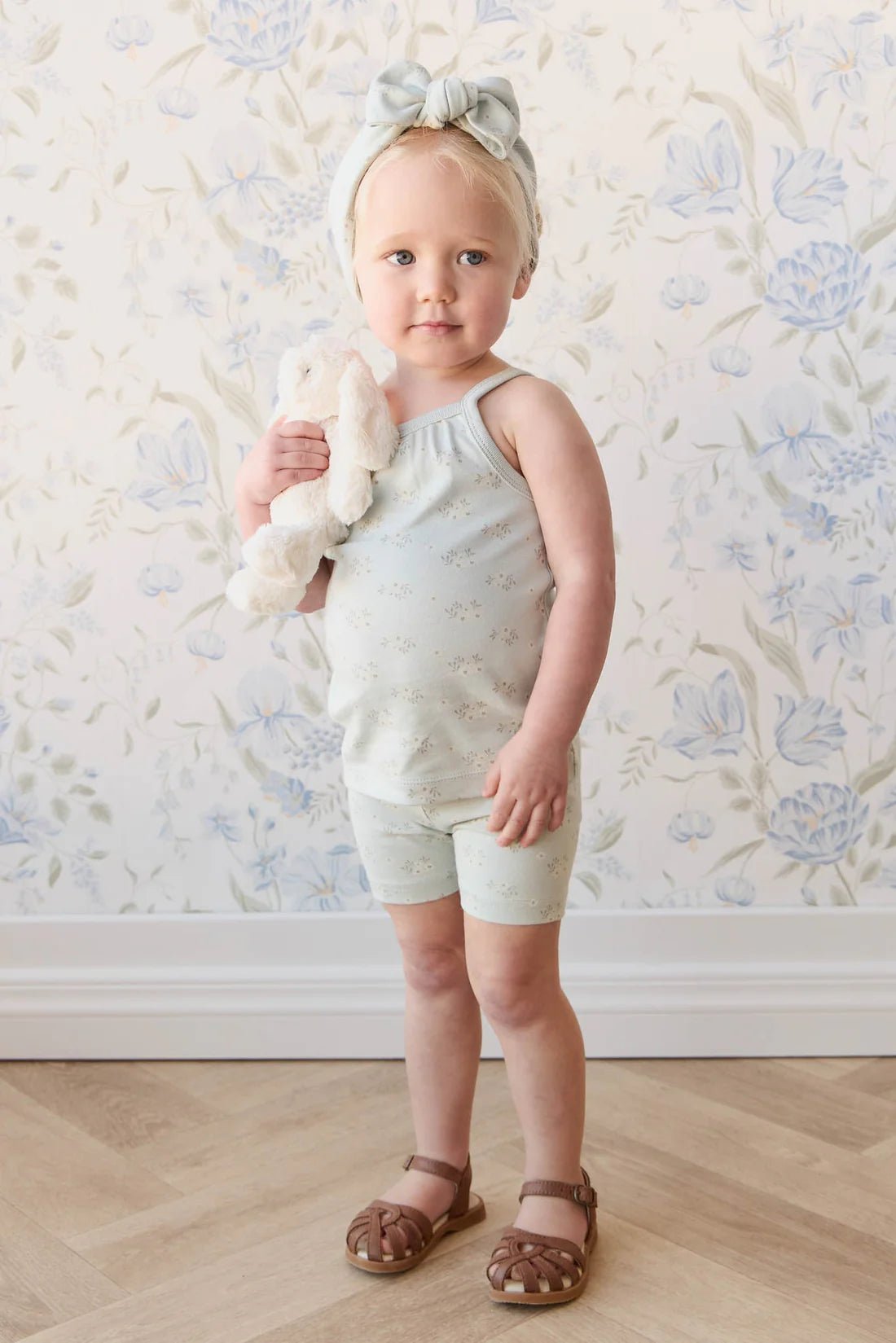 Organic Cotton Everyday Bike Short - Rose Floral Smoke - Aster & Ruby