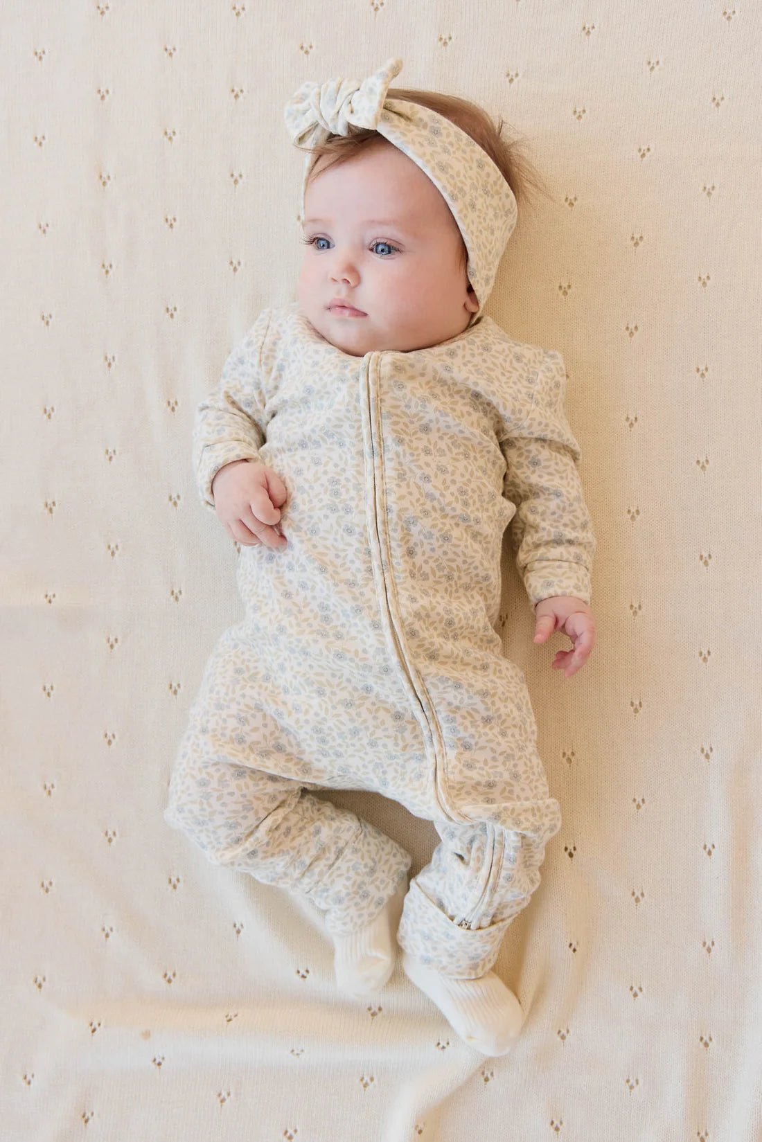 Organic Cotton Frankie Onepiece - Elodie Whisper White - Aster & Ruby