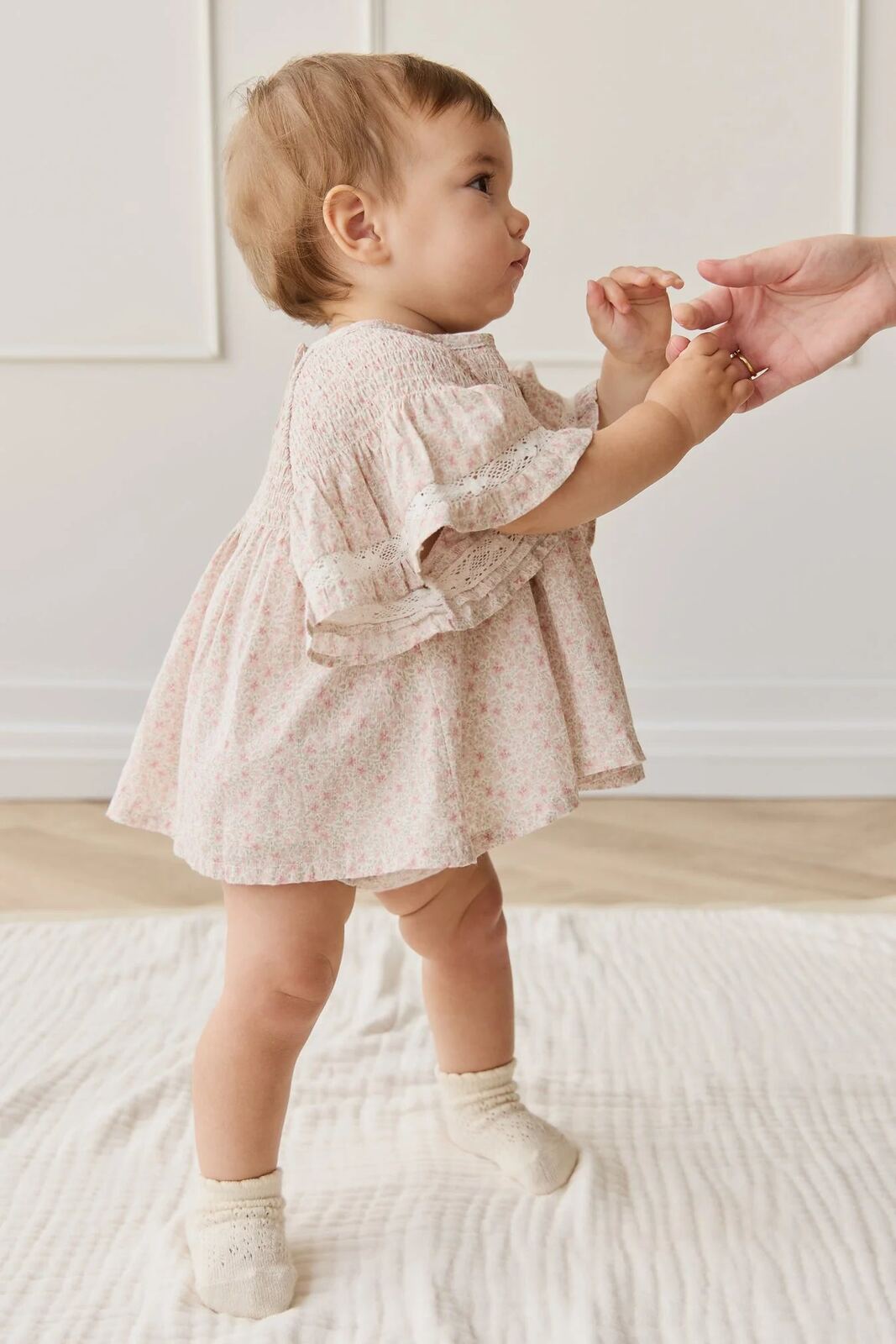 Organic Cotton Frill Bloomer Claudette Rose – 0-3M, 3-6M, 6-12M, 1YR, Claudette Rose – Aster & Ruby