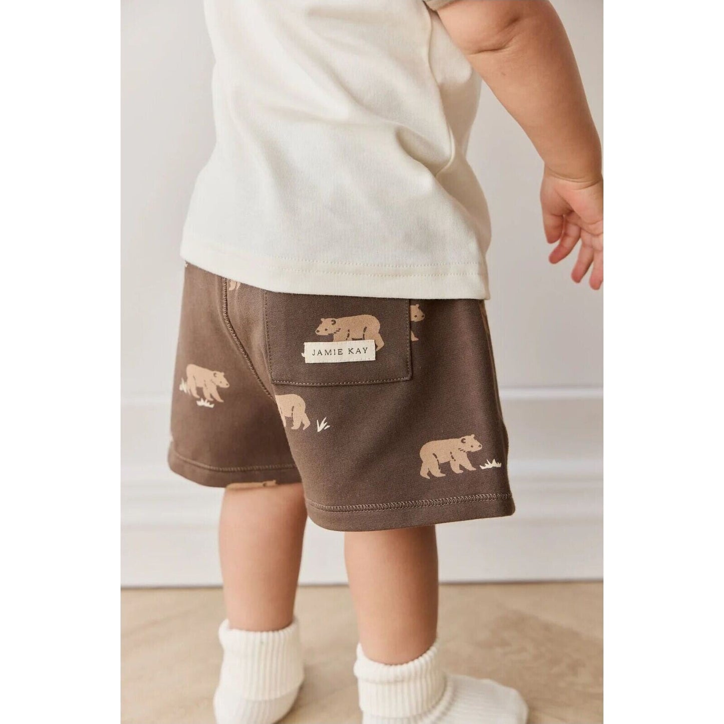 Jamie Kay Organic Cotton Jalen Short Bear Buddies Canteen | Aster & Ruby