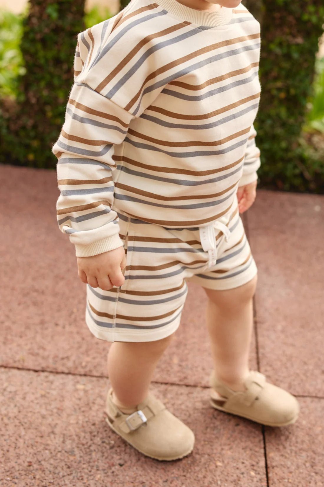 Organic Cotton Jalen Short - Hudson Stripe Tiger - Aster & Ruby