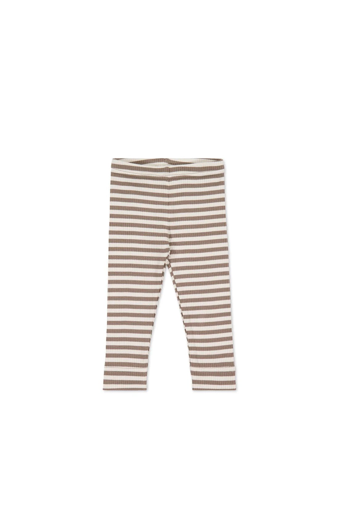 Organic Cotton Modal Legging - Narrow Stripe Tweed/Cloud - Aster & Ruby