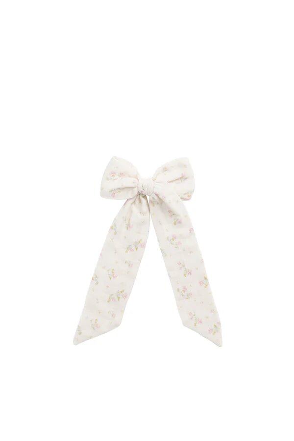 Organic Cotton Muslin Alora Bow Emelia Pink – OS – Aster & Ruby