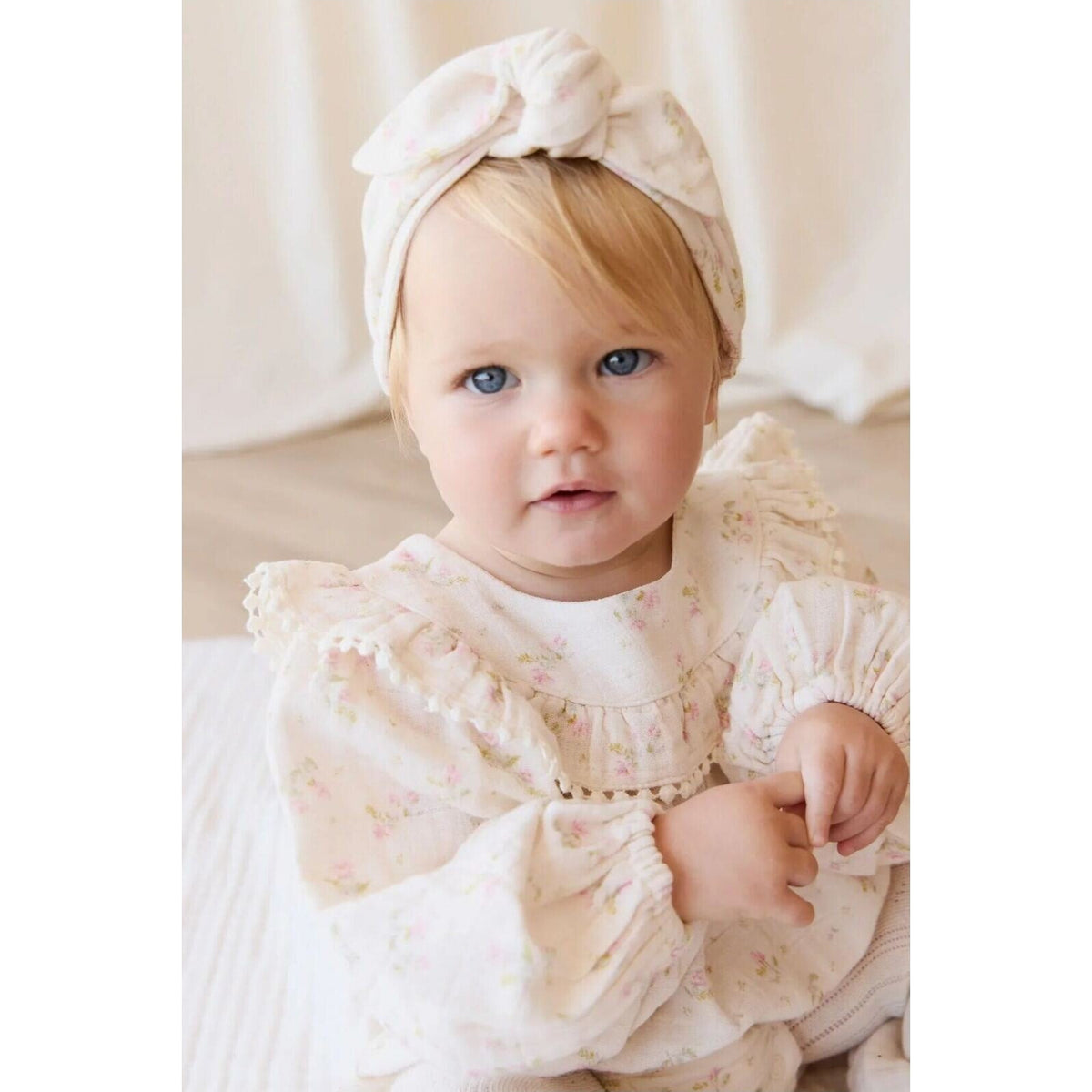 Jamie Kay Organic Cotton Muslin Headband Emelia Pink | Aster & Ruby