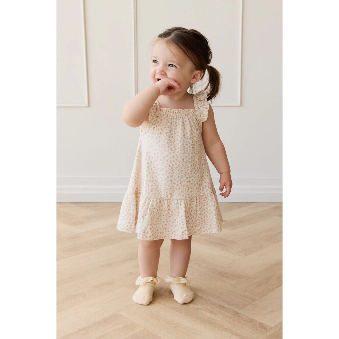 Jamie Kay Organic Cotton Nelly Dress Posy Garden Pink | Aster & Ruby