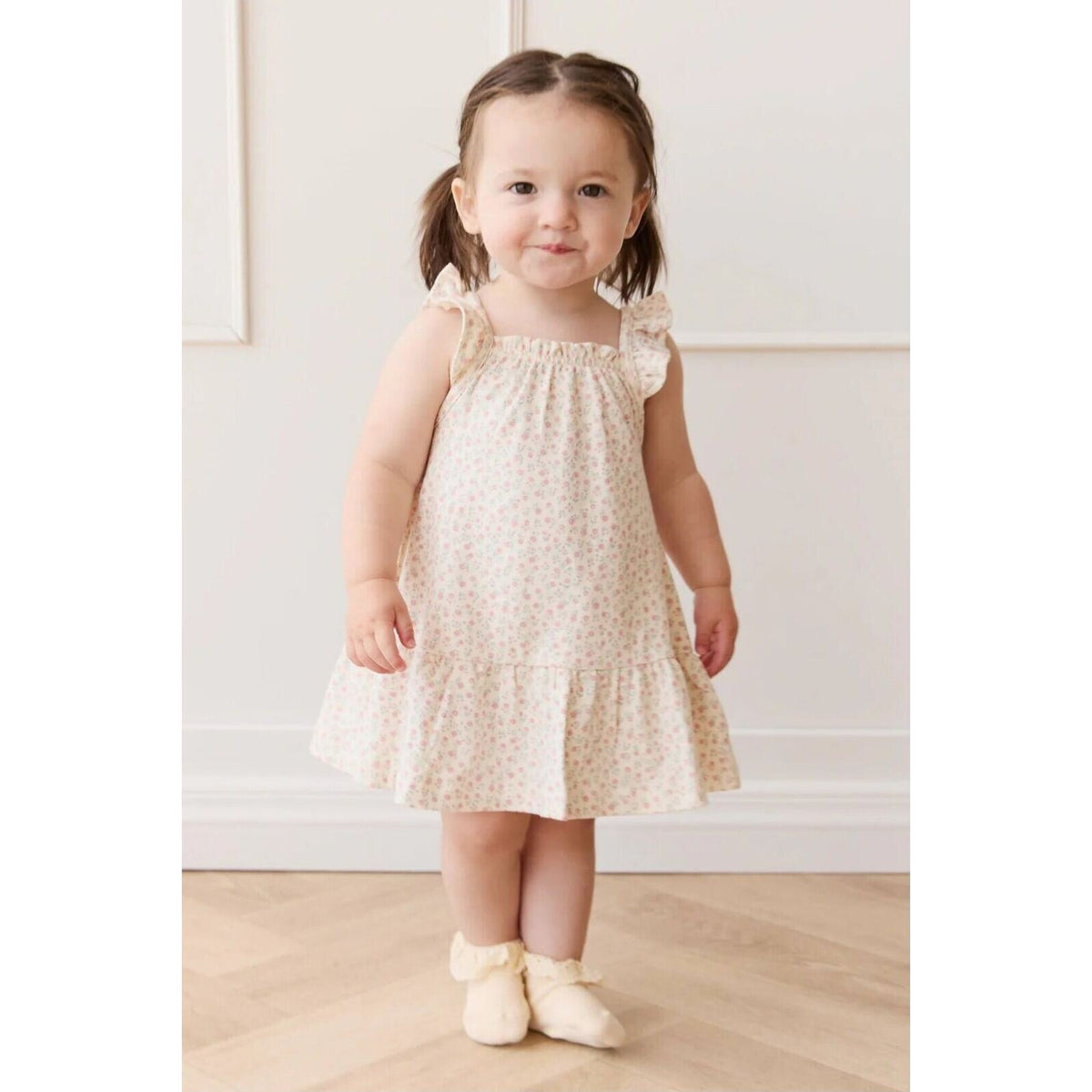 Jamie Kay Organic Cotton Nelly Dress Posy Garden Pink | Aster & Ruby
