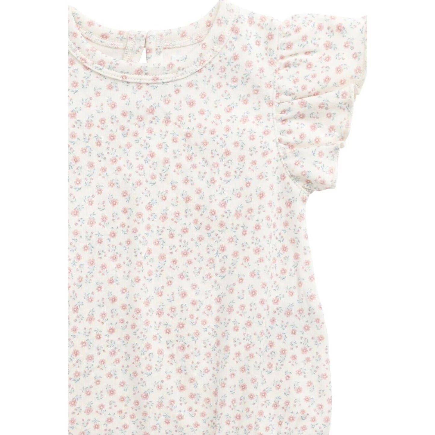 Jamie Kay Organic Cotton Sage Onepiece Posy Garden Pink | Aster & Ruby