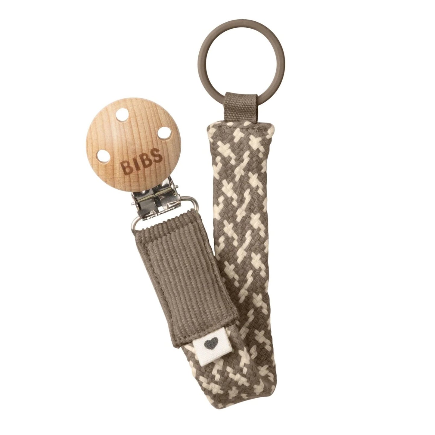 Pacifier Clip Dark Oak/Vanilla – Aster & Ruby
