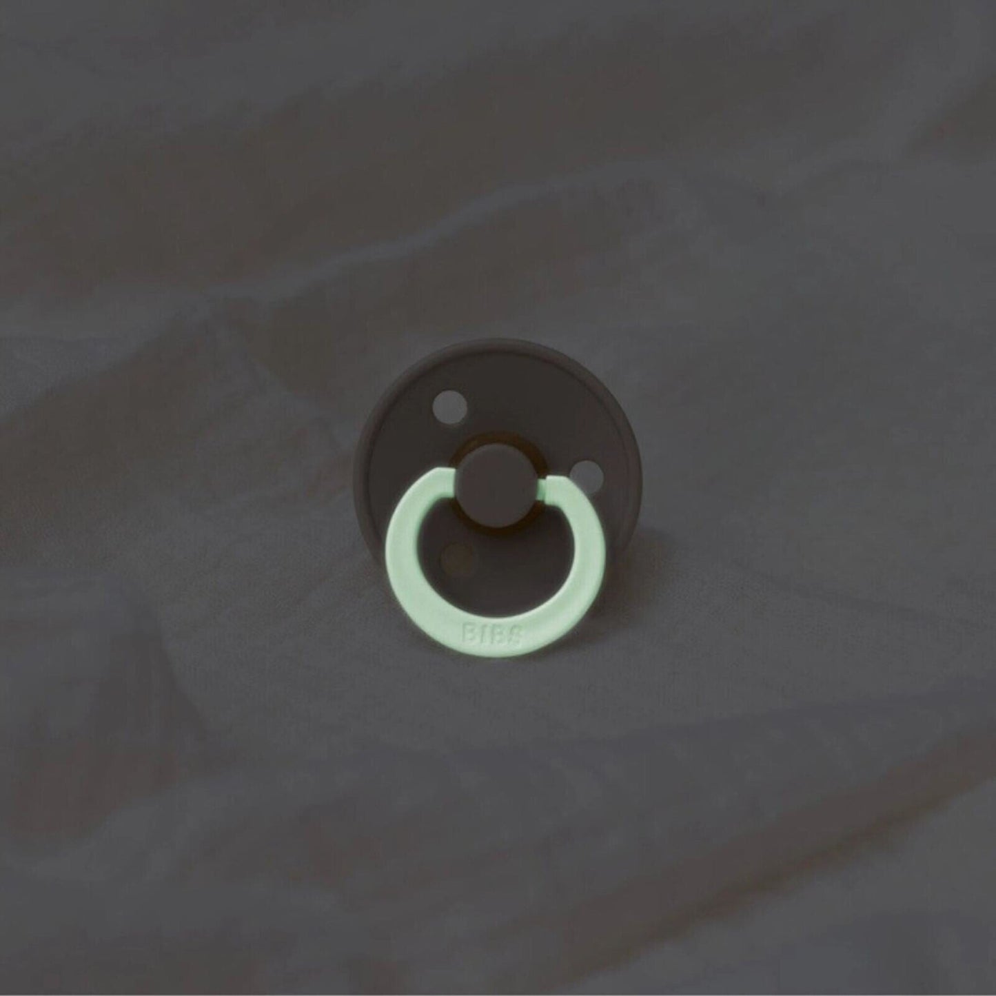 BIBS Pacifier Colour Round 2pk GLOW Vanilla | Aster & Ruby