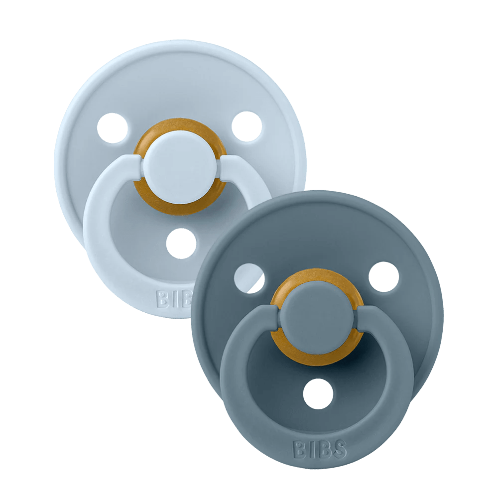 Pacifier Colour Symmetrical 2pk Baby Blue/Petrol - Aster & Ruby