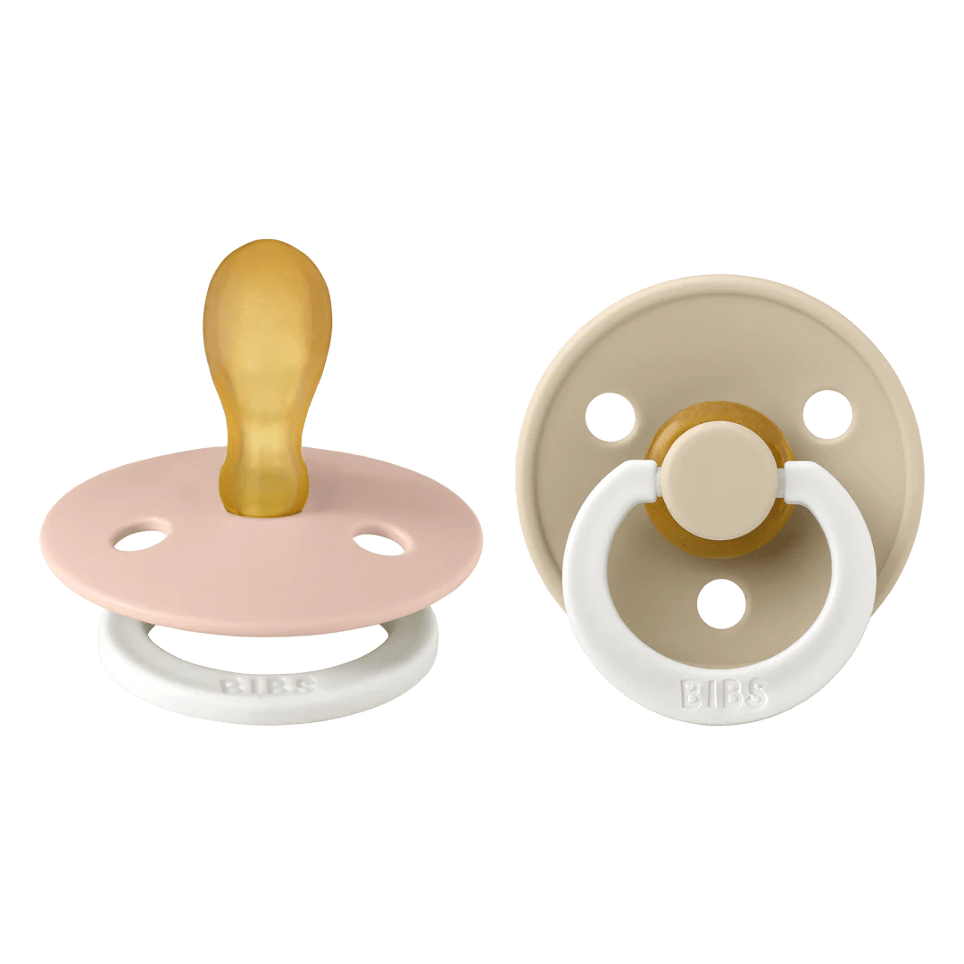 Pacifier Colour Symmetrical 2pk GLOW Blush/Vanilla - Aster & Ruby