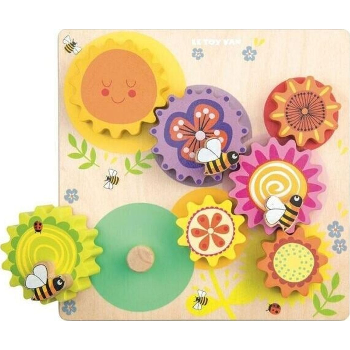 Le Toy Van Meadow Bees Gear & Cogs 8 Piece | Aster & Ruby